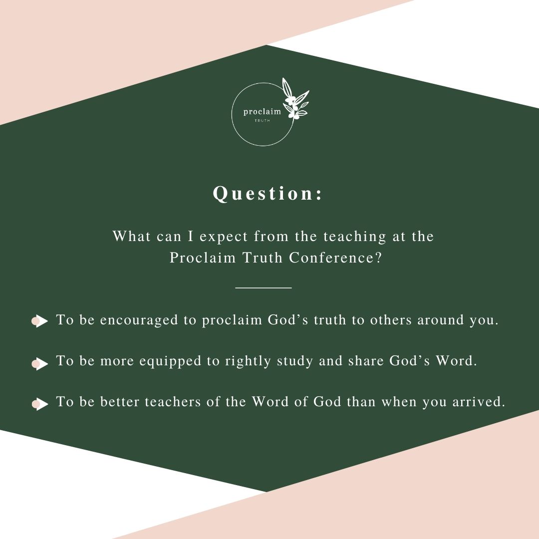 We hope to see you on Jan 23-25, 2020 as we delve into the origin &amp; story of Scripture through biblically-based teaching from amazing speakers.

ProclaimTruth.com

#ProclaimTruth #ProclaimTruth2020 #KnowingGodsWord <a href="/jenwilkin/">jen</a> <a href="/courtneyreissig/">Courtney Reissig</a> <a href="/whitneycapps/">Whitney Capps</a> @JackieHillPerry