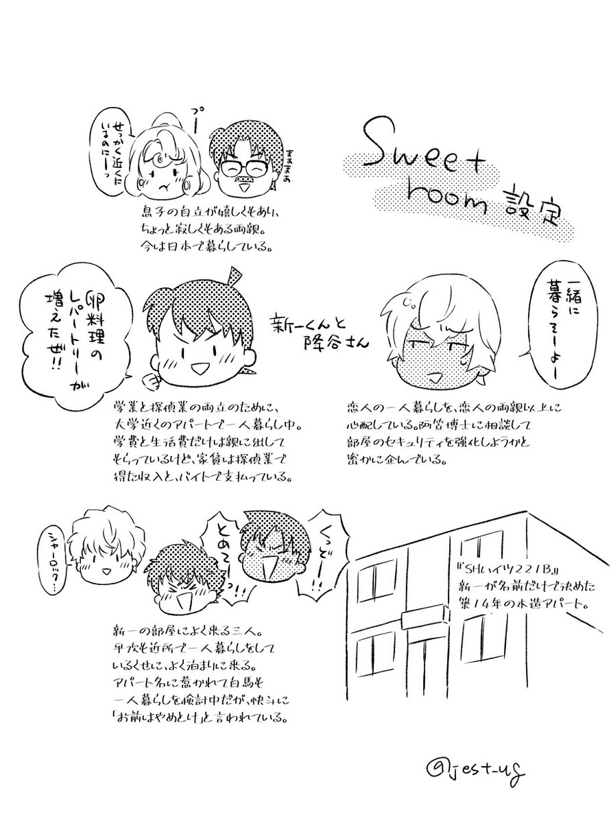 1/12 秘密の裏稼業17 にて発行予定の降新本です。
Sweet Room サンプル① 