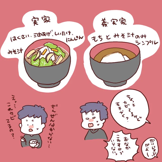 うちのお雑煮と、カビた餅がわからない旦那 