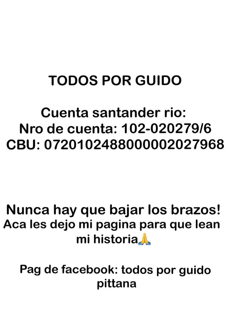 Martina_Pittana's tweet image. Gente, mi papá necesita la ayuda de todxs ustedes hoy!! Todo granito de arena viene más que bien. Por favor difundan!!! 🙏🏻