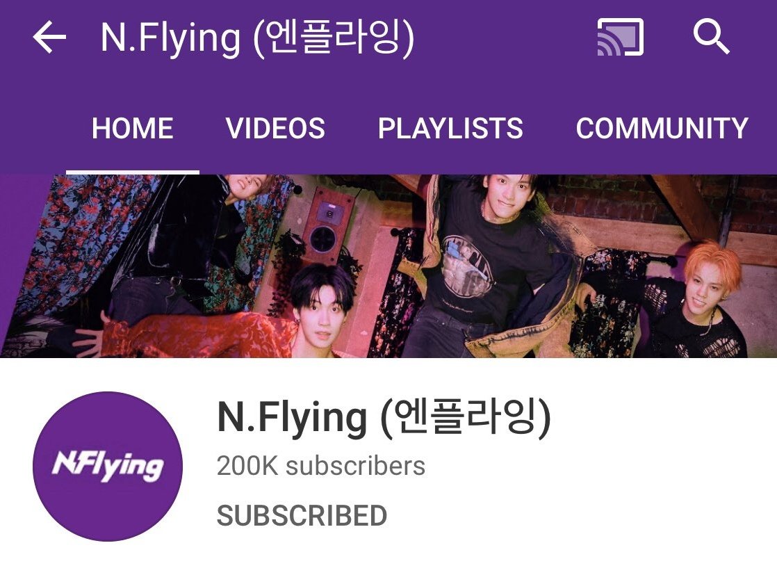 NFlyingTeam's tweet image. N.Flying (@NFlyingofficial) has surprassed 200k subscribers on YouTube

—
#엔플라잉 #NFlying