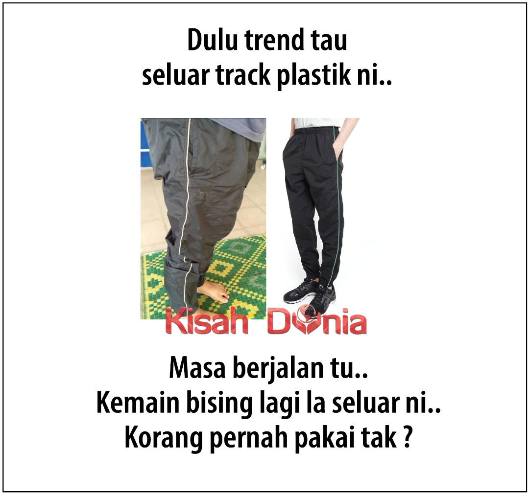 kisahdunia_com's tweet photo. Trend wehh seluar ni dulu.. Yang tak pakai tu, kira tak updated la.. Masa berjalan pulak, pehh kemain bising lagi..
#seluar #seluartrack #seluarsekolah #sekolah
#KisahDunia
#lawakdboom https://t.co/RQDGL0go8c