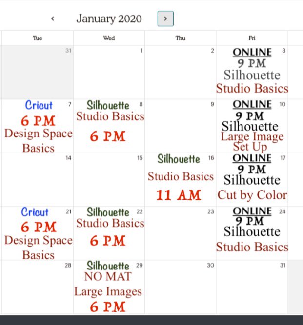 AnteUpGraphics's tweet image. Hurry and sign up for January #cricut #silhouettecameo classes @AnteUpGraphics