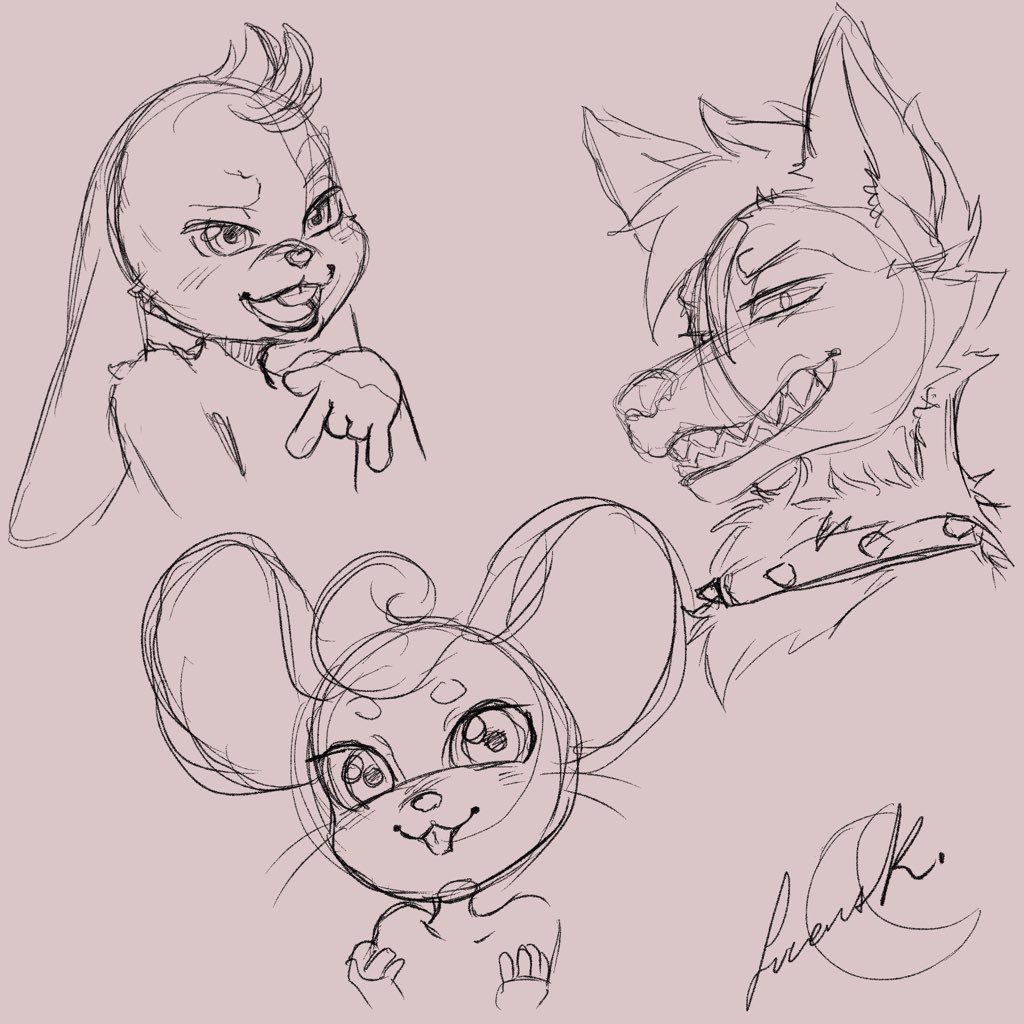 LucentKitsune's tweet photo. Practice sketches https://t.co/9PEzTdFv1W