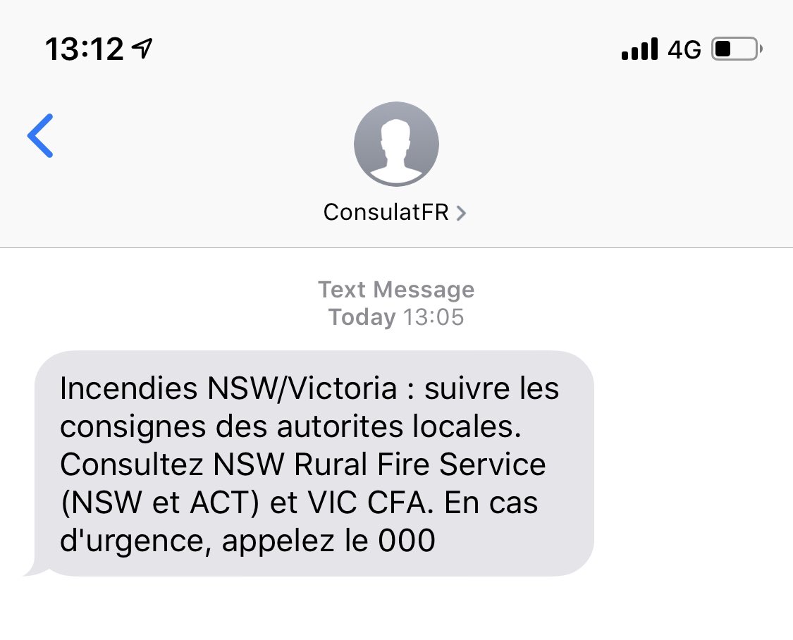 Merci au consulat... heureusement que je ne vous ai pas attendu, vous avez presque une semaine de retard. Et c’est loin d’être suffisant! <a href="/FranceAustralia/">France in Australia 🇫🇷 🇪🇺</a> <a href="/FranceSydney/">CGFranceSydney</a> #AustraliaBurning