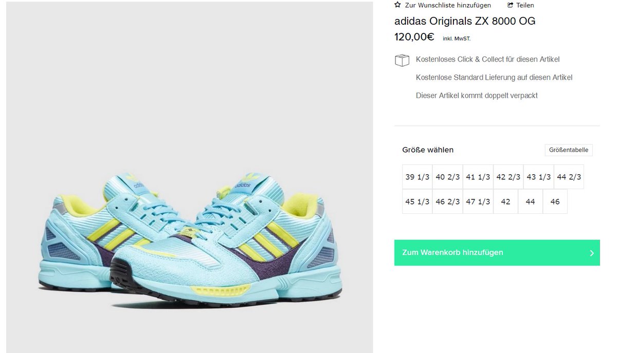 adidas zx 8000 46