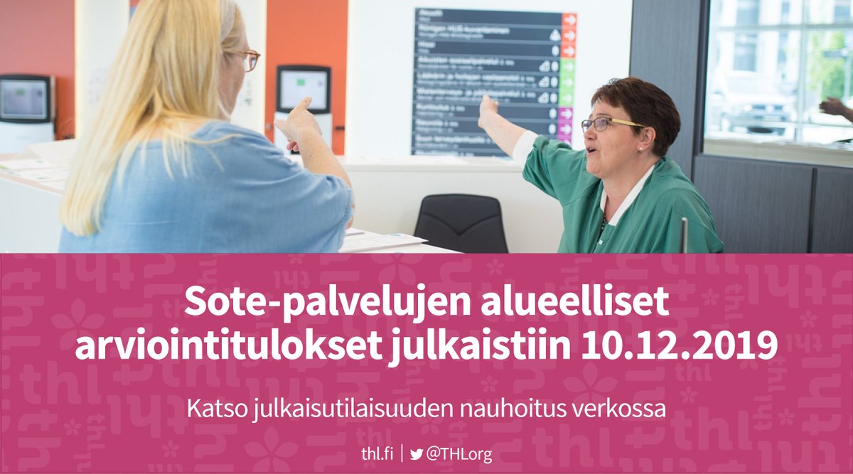 THLorg's tweet photo. #Sote-päättäjä ja johtaja. Aloita vuosi tutustumalla, miltä oman alueesi sote-palvelujen järjestäminen näyttää THL:n tekemissä arvioinneissa. Tässä linkki julkistamistilaisuuden tallenteeseen https://t.co/WcOwZ31Fud #THLarvioi @parhialakimmo @PekkaRissanen56 https://t.co/E8HHv2Nbfe