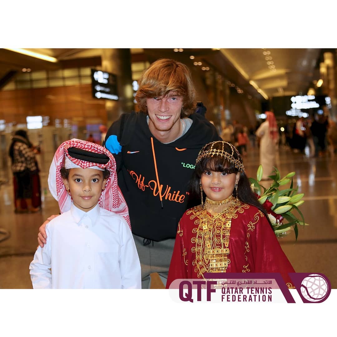 QatarTennis's tweet photo. آندريه روبليف يصل الدوحة.

Andrey Rublev arrived.

#QEO2020 #QEO #Qatar_ExxonMobil #Doha #Qatar https://t.co/qxdpLX4Ud2