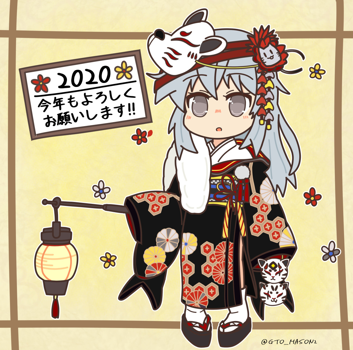 描き初めにG11のお正月スキンと404の漫画を描きました #ドールズフロントライン #ドルフロ #少女前線 #少女前线 #소녀전선 