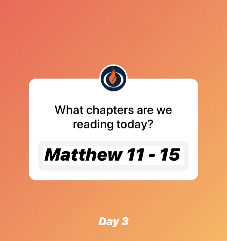 lighthousengr's tweet photo. 5 CHAPTERS A DAY BIBLE READING CHALLENGE
#5chaptersaday
TODAY
⭐️ Matthew
⭐️ Day 3: 03 January 2020
⭐️ Chapter 11 to 15
_____________________________
#biblereadingchallenge #5chaptersaday #bibletoday https://t.co/y5Aein3BVx