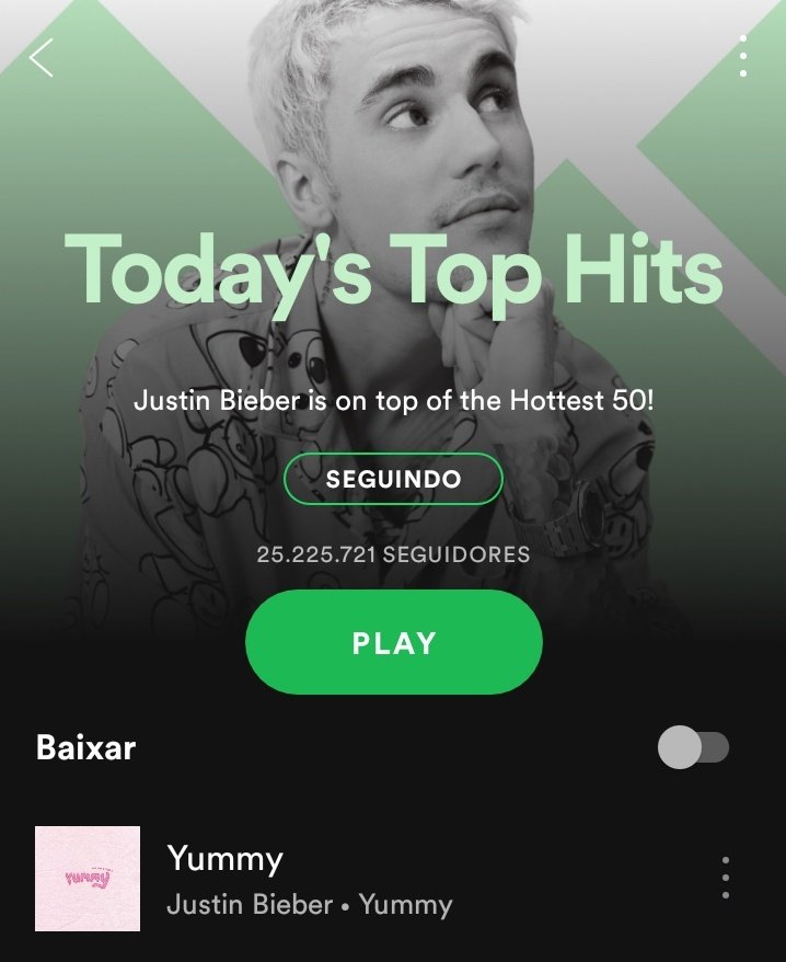 wesgossip's tweet photo. Justin Bieber chega com o seu comeback após mais de 4 anos. “Yummy" tocará nas rádios Americanas a cada 1 hora e já é capa das principais playlist do Spotify.  #YummyOutNow https://t.co/1D7fiwJUGr