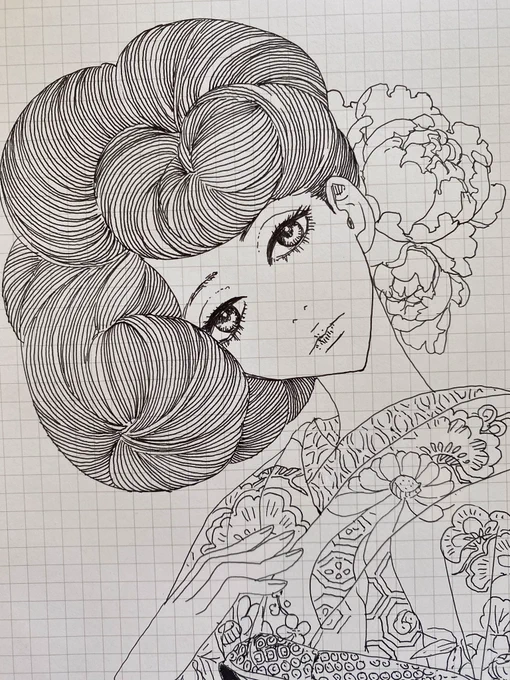 お年玉イラスト第二弾。
ぬりえにして遊んでね。モヨコ 