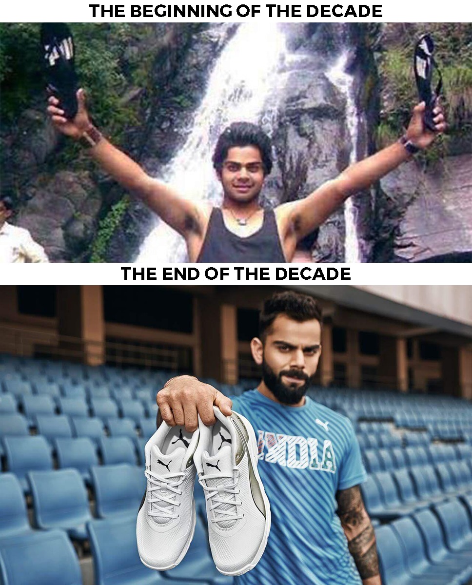 imVkohli's tweet image. Started from them flip flops, now we here! 😎😁 @pumacricket