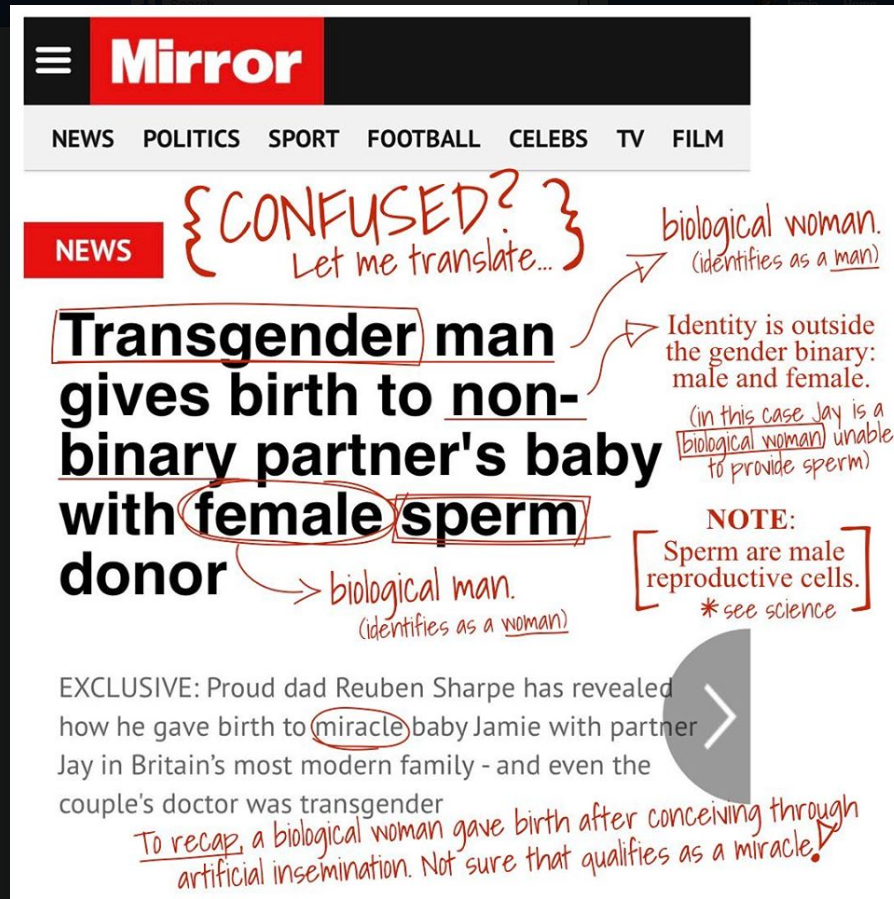 unrealpost's tweet photo. Pastor Gives His ‘Translation’ of News Headline on Transgender Man Giving Birth.
https://t.co/VEs8N1Vvy5
#Transgenderisalie #LGBTQ https://t.co/oG2klY8hts