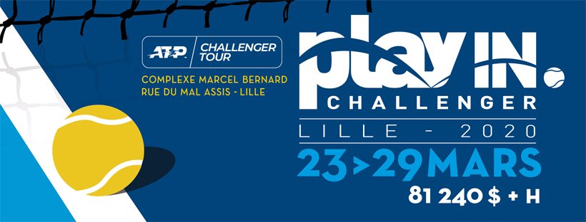 .<a href="/PlayinLille/">Play In Challenger Lille</a> devient un ATP Challenger 90! Il intègre ainsi le top 10 des tournois indoor en France! Un grand merci à <a href="/lillefrance/">Ville de Lille</a>, @MEL_Lille, <a href="/departement59/">Département du Nord</a>, <a href="/hautsdefrance/">Région Hauts-de-France</a>, <a href="/ATPChallenger/">ATP Challenger Tour</a>, <a href="/FFTennis/">FFT</a>, la ligue de tennis des HdF, et à nos partenaires privés! RDV du 23 au 29/03!
