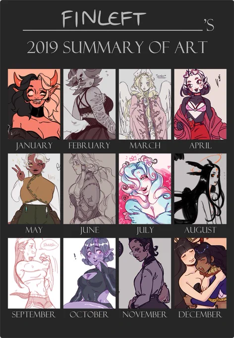 hi hello heres my 2019 year of art ?? 