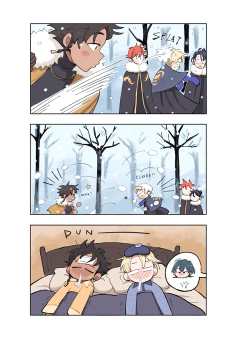 happy holidays from dimitri and claude ☃️ for #dimiclaudeweek2020 day one prompt `snow' !! 