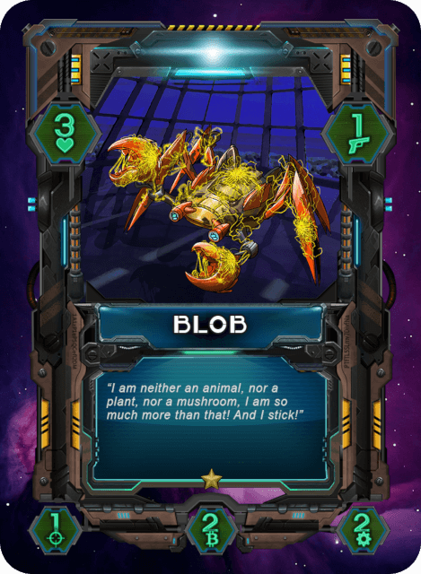 CMG_network's tweet photo. New Card!
Here comes the Blob!
This blob has managed to be in symbiosis with cybernetic parts. It moves slowly, but can generate an electromagnetic field that can knock out a cyber-elephant! Apart from that, he's just a Blob...
#cryptominingwar #TCG #blob https://t.co/SicsZh1lgM