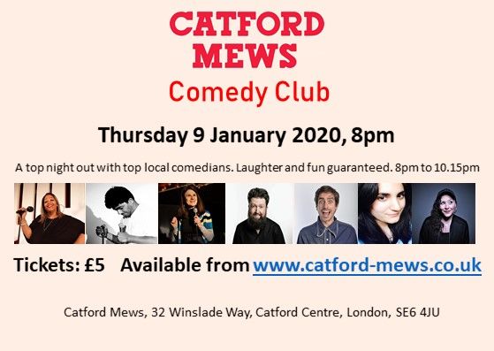 New comedy night in Catford starting on Thursday 9th January <a href="/CatfordMews/">Catford Mews</a> £5 7.30pm with <a href="/DonBiswascomedy/">Don Biswas</a> @Arielle_lol_com <a href="/sussteed/">Suse Steed</a> @funnystorey  <a href="/DarrenWalshPuns/">Darren Walsh Puns</a> @Jenan_Younis  and MC <a href="/NenaEdwards/">Nena Edwards</a> 
 buff.ly/35gwXhh #comedy #catford #london