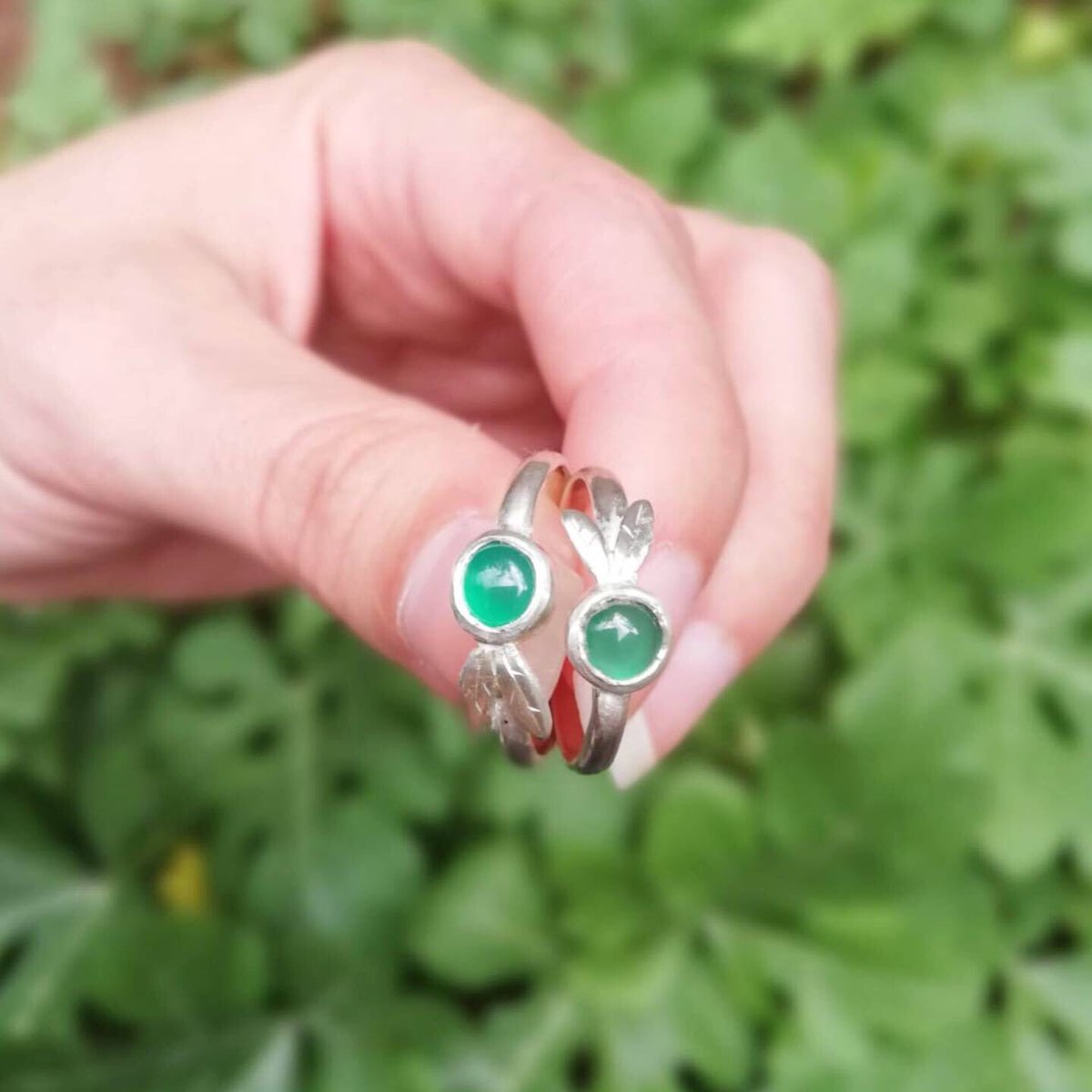 AureaJewellery's tweet photo. πThe leafy Chrysoprase was one of the most popular designs of 2019. Would you like to see these cuties in more colours?π
#linkinbio #shoponline #chrysoprase #morecolours #newideas #natureinspiredjewelry #handmade https://t.co/uAhtVsNVw5