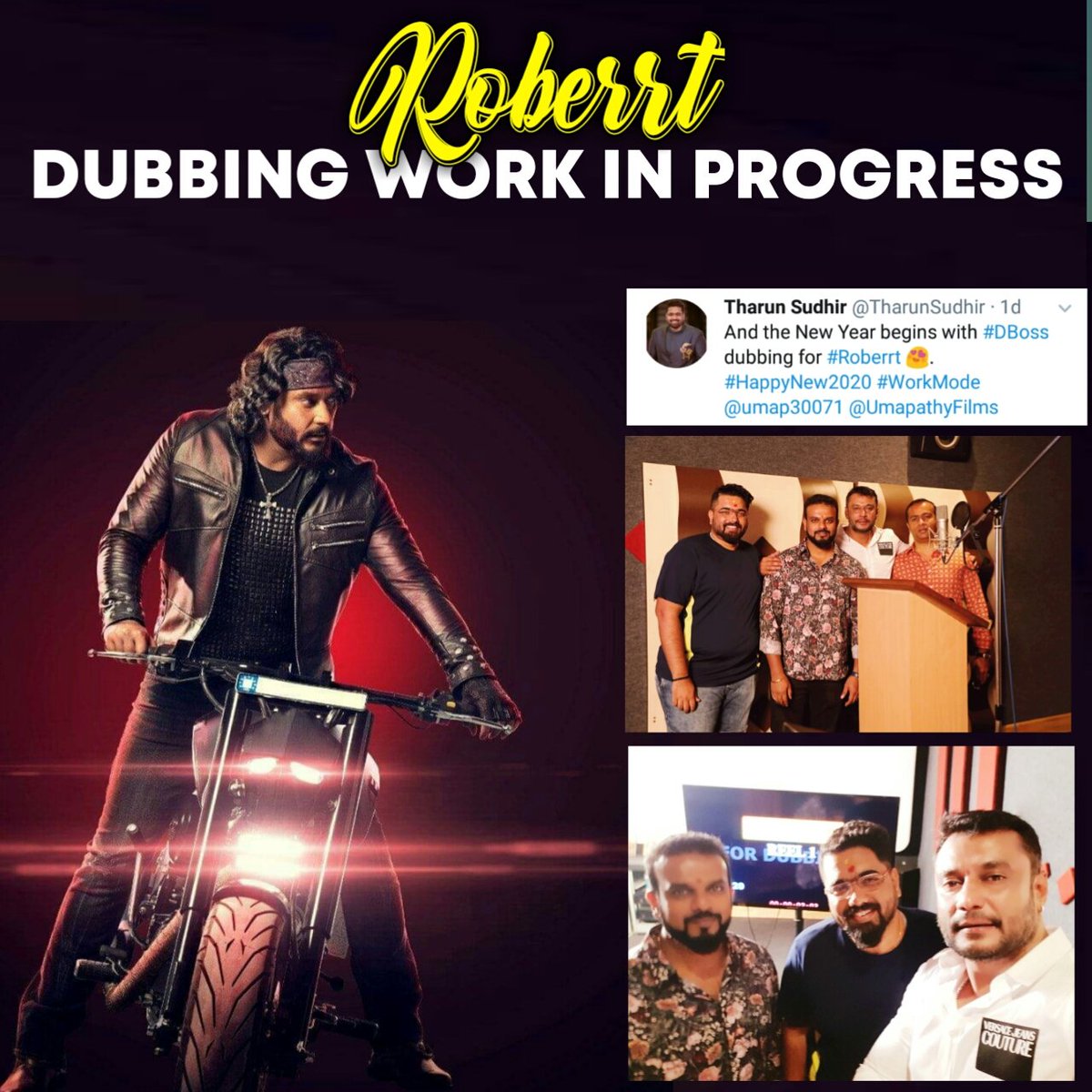 DBoss_Fans_Club's tweet photo. Dubbing Work In Progress 💥
#roberrtfirstlookposter #Roberrt
@dasadarshan @suvarnanewstv @tv9kannada @TV5kannada @News18Kannada @publictvnews
@Vijaykarnataka @cineloka https://t.co/EwZL48vjJO