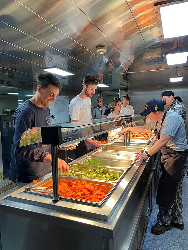 Looking after our guests onboard Choules. <a href="/Australian_Navy/">Royal Australian Navy</a>