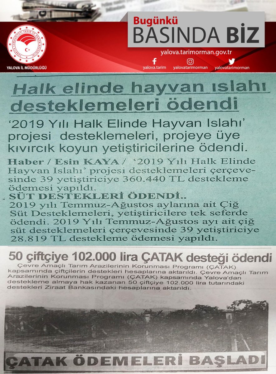 Yalova İl Tarım ve Orman Müdürlüğü (@yalovatarim) on Twitter photo 