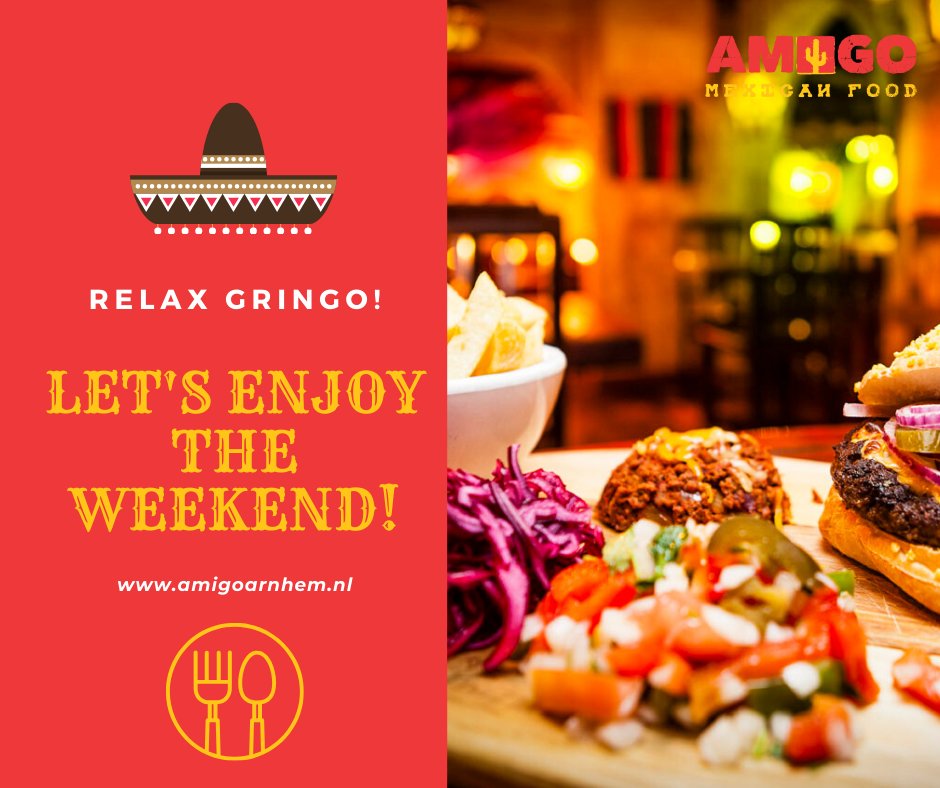 AmigoArnhem's tweet photo. Enjoy your weekend Gringo's and Chica's! https://t.co/uIPP18wCRP
#mexicanrestaurant #mexicanfood #tacos #mexican #foodie #fajitas #guacamole  #margaritas #food #mexico #delicious #mexicancuisine #spareribs #burritos #cocktails #drinks #margarita #corona #restaurant #mexicana https://t.co/RFXnsx4j26