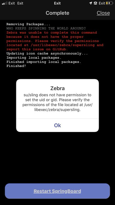 @getZebra Well this is fun 👍 non the less great job with zebra its pretty friggn awesome! https://t.<a class="tags" target="_blank" title="On Twitter" href="/?out=eyJ0eXAiOiJKV1QiLCJhbGciOiJIUzUxMiJ9.eyJpYXQiOjE3MjY3MzY0MTMsImlzcyI6InR3cG9ybnN0YXJzLmNvbSIsIm5iZiI6MTcyNjczNjQxMywiZXhwIjoxNzU4MjcyNDEzLCJyZWRpcmVjdF91cmwiOiJodHRwczovL3R3aXR0ZXIuY29tL2dldFplYnJhIn0.1GFc1E5YqhVVVSmeuXc10xQzdmrOitrcstetr7tYot7-6cWpyuma4DLUw2r-PsTcXs_e0ZojUv7L0yvLglVfJg">@getZebra</a><a href="/tag/iphone"class="tags"><span>#iphone</span></a><a href="/tag/ios"class="tags"><span>#ios</span></a><a href="/tag/jailbreak"class="tags"><span>#jailbreak</span></a><a href="/tag/ganggang"class="tags"><span>#ganggang</span></a><a href="/tag/iphone11"class="tags"><span>#iphone11</span></a><a href="/tag/ios13"class="tags"><span>#ios13</span></a>