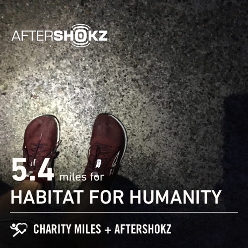 5.4 rainy and good @CharityMiles for @Habitat_org. Thx @Aftershokz for sponsoring me. #ShokzMiles charitymiles.org/aftershokz