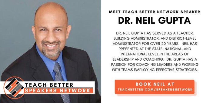 JorgeDoesPBL's tweet image. DISTRICTS &amp;amp; SCHOOLS — please consider @DrNeilGupta for comprehensive professional development options for your school leaders and teachers via the 
@TeachBetterTeam Speakers Network! See here — 
teachbetter.com/speakersnetwor…

#TeachBetter #TechBetter