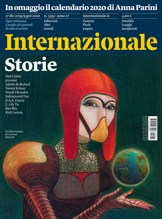 Internazionale's tweet photo. Quest’anno per la prima volta il numero delle storie è dedicato non a un paese ma a un genere: la fantascienza. La copertina è di Lorenzo Mattotti. In omaggio con questo numero il calendario del 2020 illustrato da Anna Parini. https://t.co/AOpuodjuwZ https://t.co/R6eF7B52i7