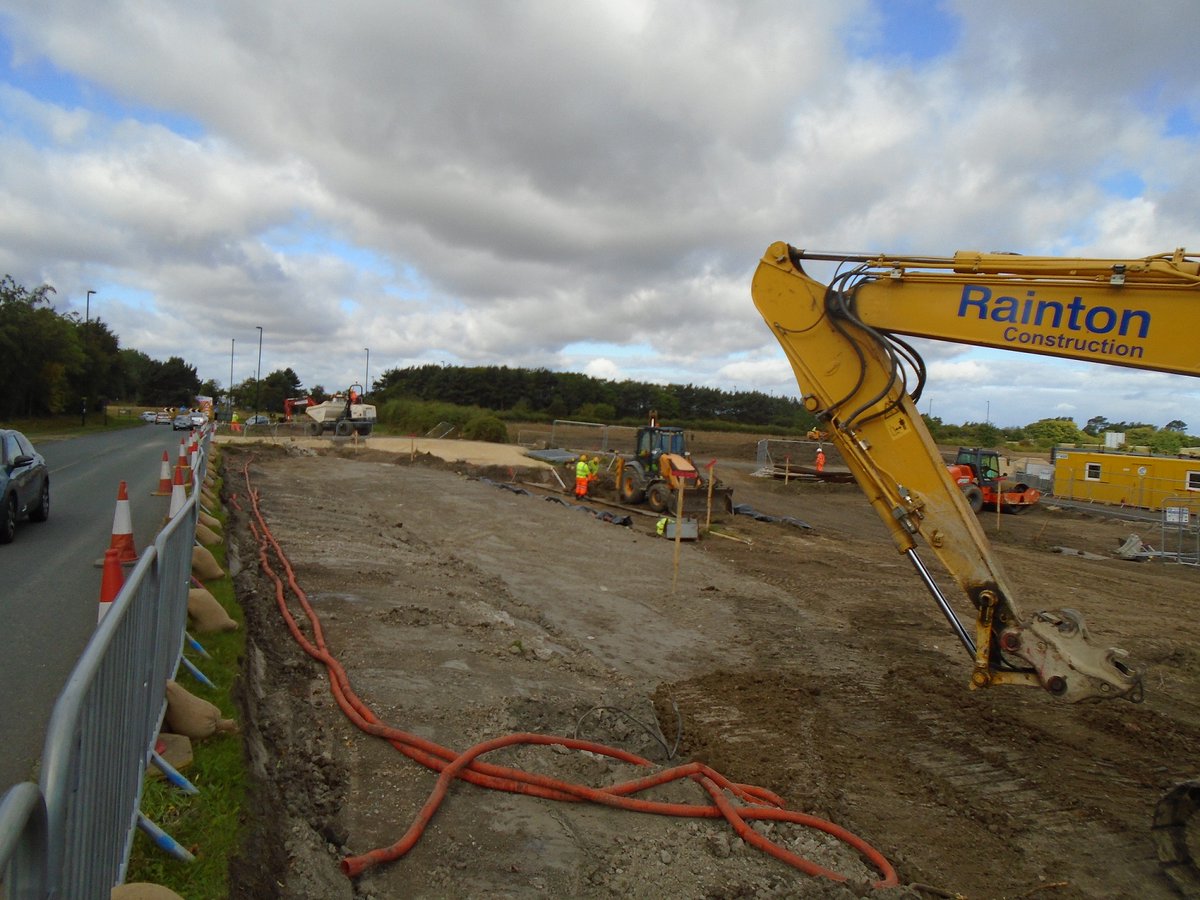 Our #construction team in North Tyneside have been delivering major road improvements whilst keeping the travelling public informed on delays, in support of a new #housing development in Killingworth. This development is due to be complete early 2020. #highways