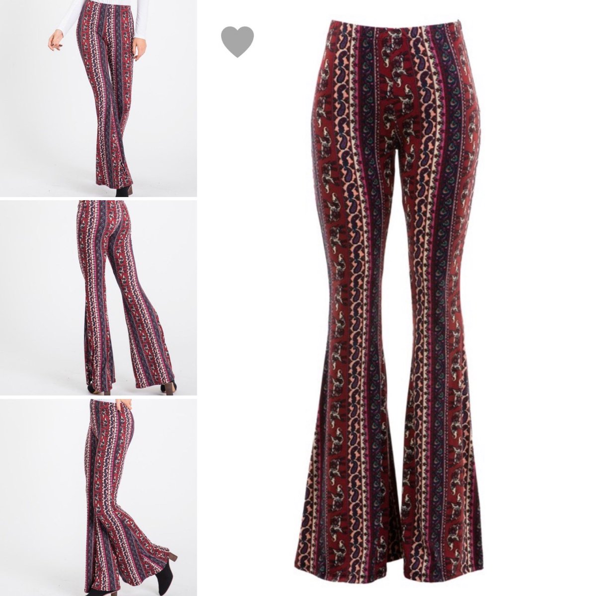 New Arrivals! 30% off EVERYTHING FEMMEBOT: Raspberry Boho Printed Bellbottoms $37.80 #femmebotstyle #bohemian #bellbottoms #sale #wearconfidence #ootd #elephantprint #friday #gardenstateplaza #paramus #bergencounty #shopping #style #fashion