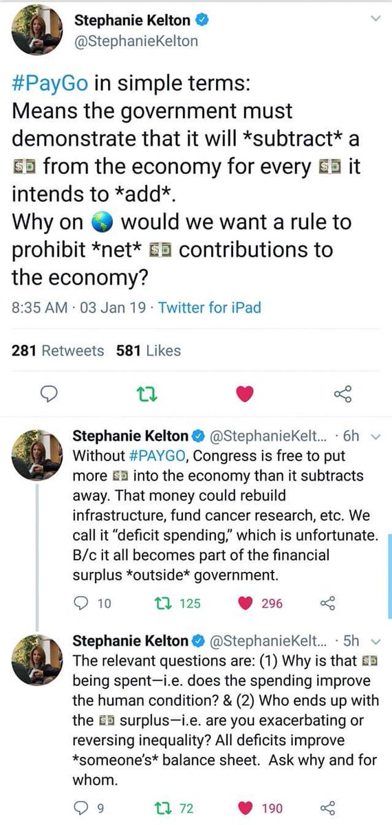 sdgrumbine's tweet photo. Sooooo many Progressives need to learn basic econ. This post should be required reading for anyone trying to fight for a bold Progressive agenda
#PayGo #NoPayGo #MMT https://t.co/nJygP8AxjX