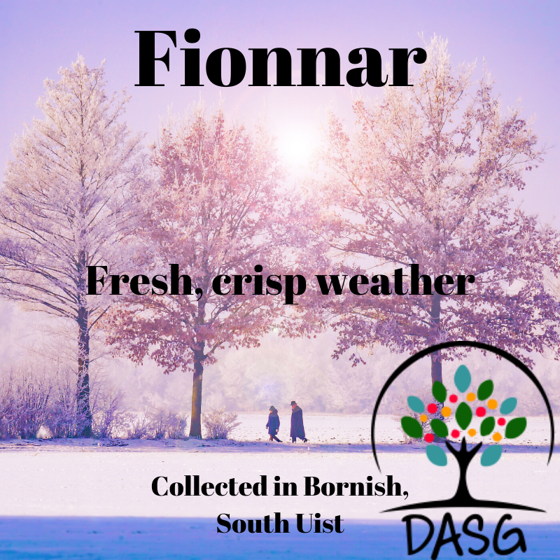 DASG_Glaschu's tweet photo. https://t.co/b9RfKYGKop
#Gàidhlig #Gaelic #DASG #archive #tasglann #UofG #Archivist #ScotlandsSounds #DigitalArchive #IYIL2019 #UNESCO #IsMiseGàidhlig #fionnar #fuar #reòite #reòthadh #frost #aimsir #sìde #cold #chilly #geamhradh #winter #Bornais #Bornish #UibhistaDeas #SouthUist https://t.co/MI1H456Z4B