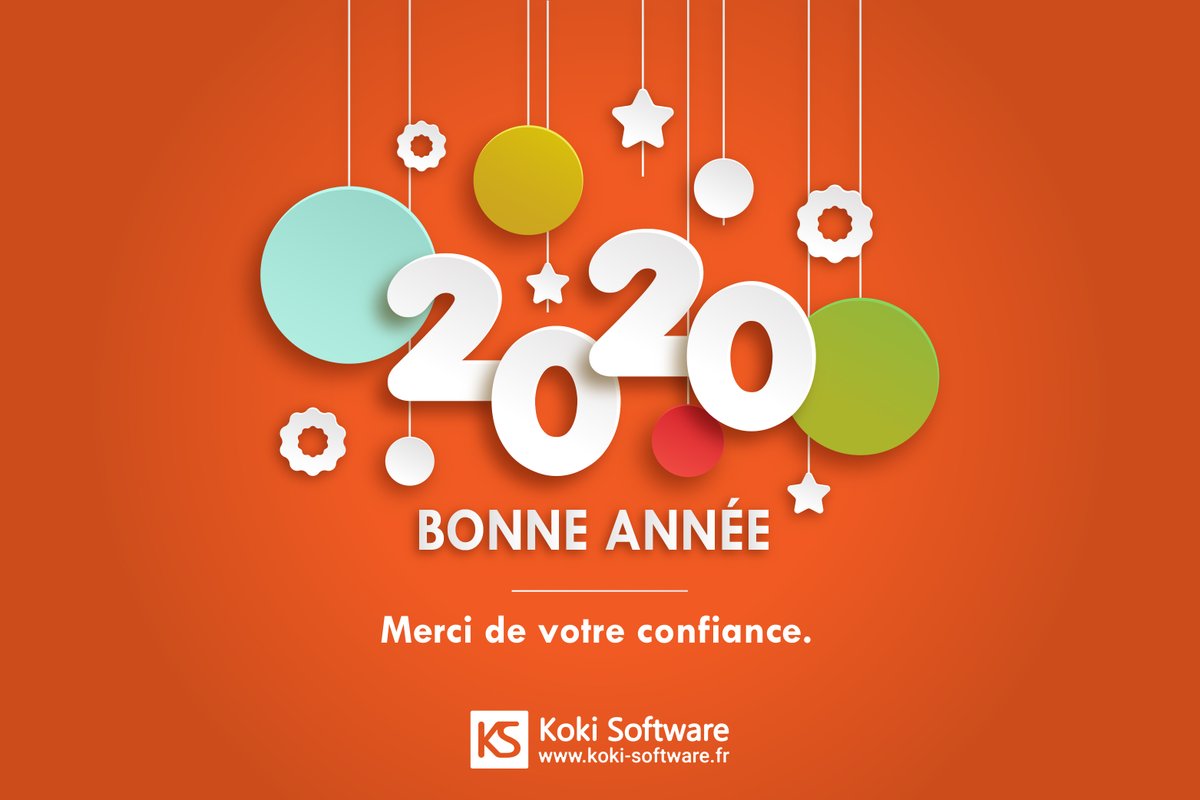 KokiSoftware's tweet image. Koki Software vous souhaite à toutes et à tous une très belle année 2020. Que tous vos projets se réalisent : #réussite, #innovation, #santé, #bionettoyage.