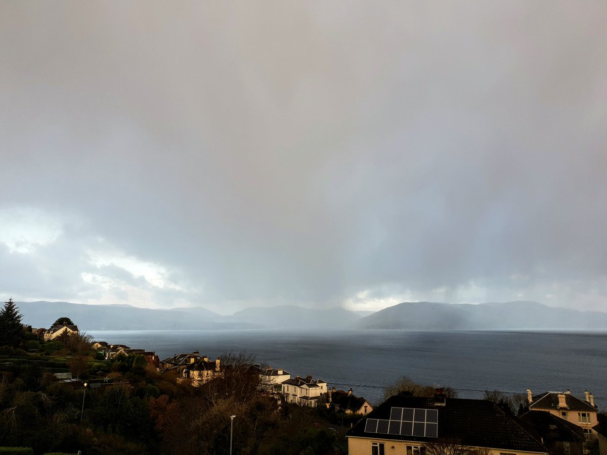 Rain, sweeping up the Clyde, over #Cowal 

Still a stunning view though.

<a href="/Argyll_IslesApp/">Argyll and the Isles</a> <a href="/ArgyllSeaGlass/">🏴󠁧󠁢󠁳󠁣󠁴󠁿Mike - ArgyllSeaglass 🏴󠁧󠁢󠁳󠁣󠁴󠁿</a> <a href="/Mytownhomepage/">MTH Inverclyde</a> <a href="/discinverclyde/">Discover Inverclyde</a>