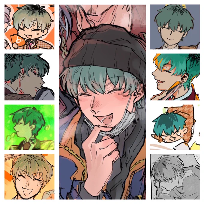 絵を描かなくなってたから君にはまって沢山描けてうれしいよ #繋がらなくていいから俺の白膠木簓を見てくれ 