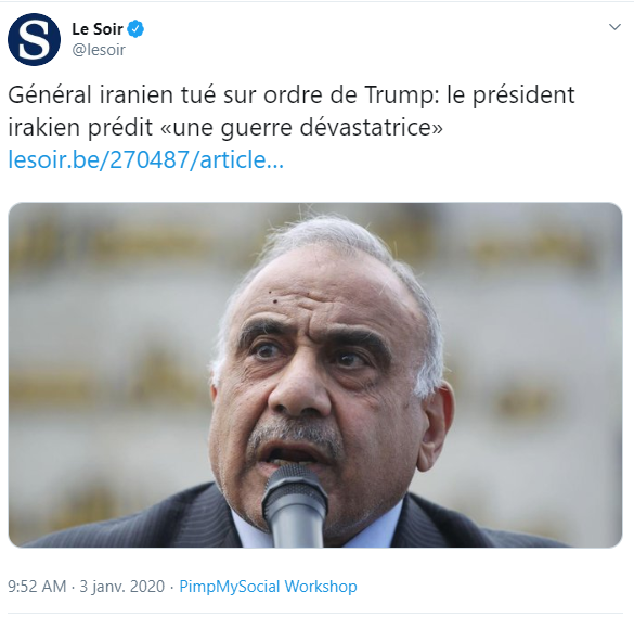 WinamaxSport's tweet photo. L'année 2020 s'annonce terrible. #WWIII https://t.co/X9Rxe9hekW