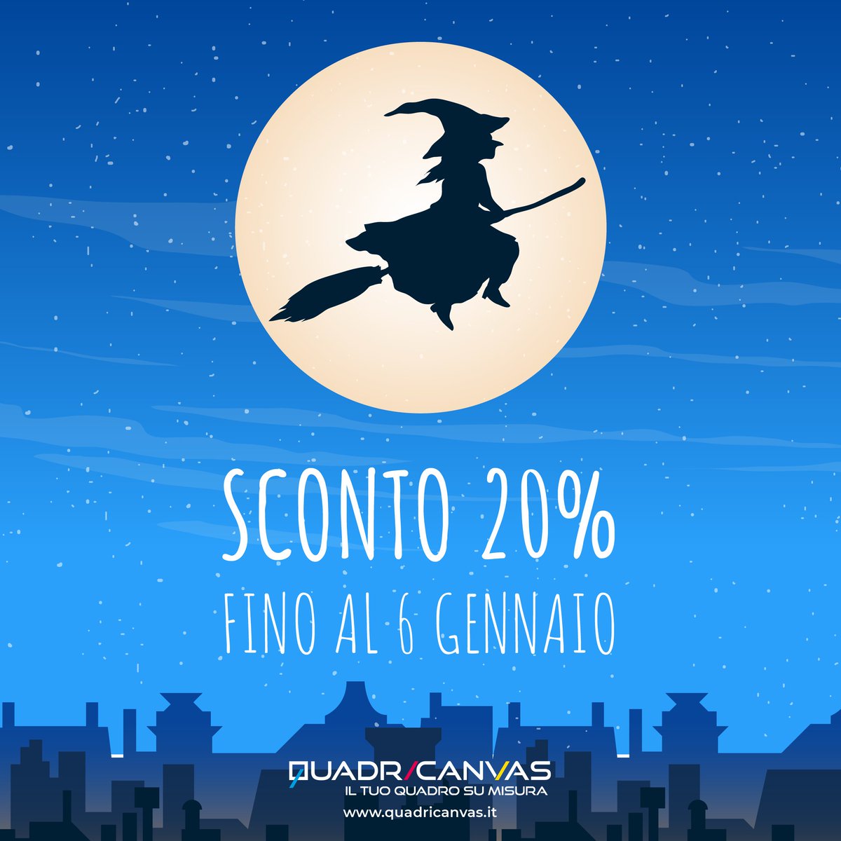 QuadriCanvas's tweet photo. L' #Epifania tutte le feste... e sconti porta via!
Fino al #6gennaio puoi configurare i tuoi #quadri e #orologi personalizzati scontati del 20%

Non aspettare la #befana 🧙‍♀️, vai ora su https://t.co/55kbVm5e7f

#quadricanvas #iltuoquadrosumisura https://t.co/9oxm5p3Osr