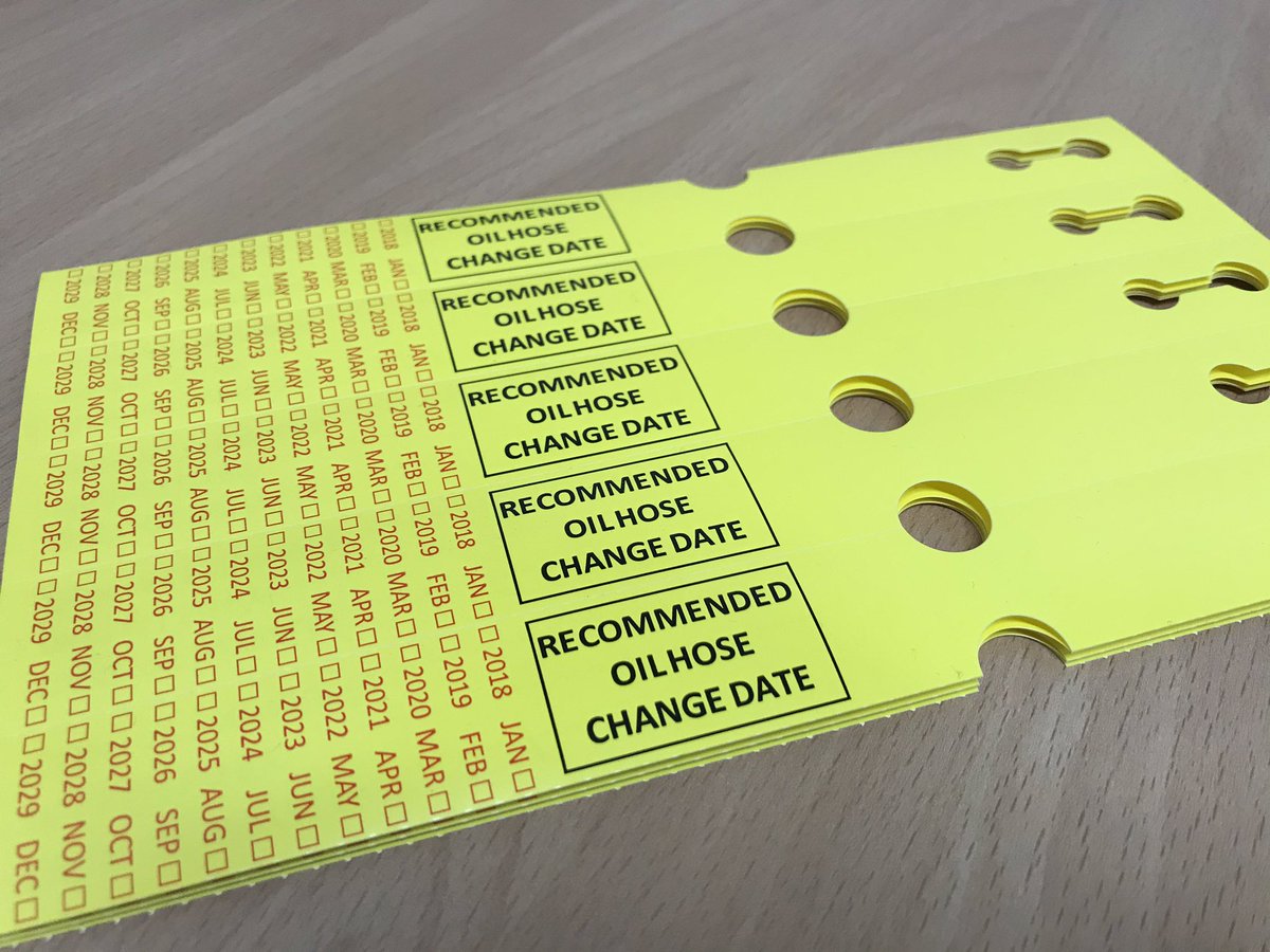 HeatingSupport's tweet photo. We now have Flexi Oil Line Date Change Labels (Packs of 25) in stock which are ideal for engineers to attach to each Oil Line or Burner they install #HeatingSpares https://t.co/lN57lx0dcz