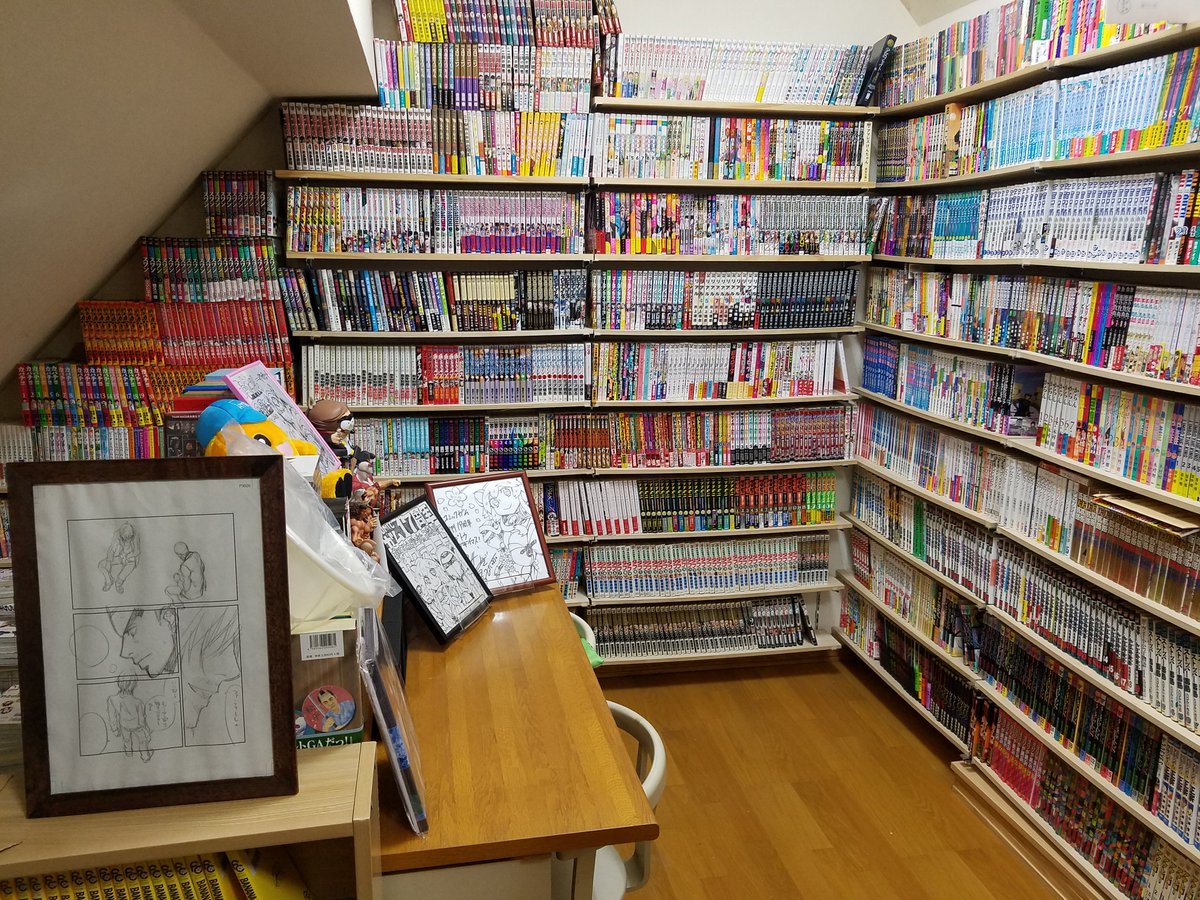 ふでだるま 漫画部屋整理完了しました 19年分の漫画を収納したら列が足りなくなってきたので そろそろ棚の増設検討中 既製品の棚だと収まらないとこがあったので棚は図面を引いて自作しています 漫画読む用の机がお気に入り ふでだるま 漫画部屋整理完了しました 19年分の漫画を収納したら列が足りなくなってきたので そろそろ棚の増設検討中 既製品の棚だと収まらないとこがあったので棚は図面を引いて自作しています 漫画読む用の机がお気に入り