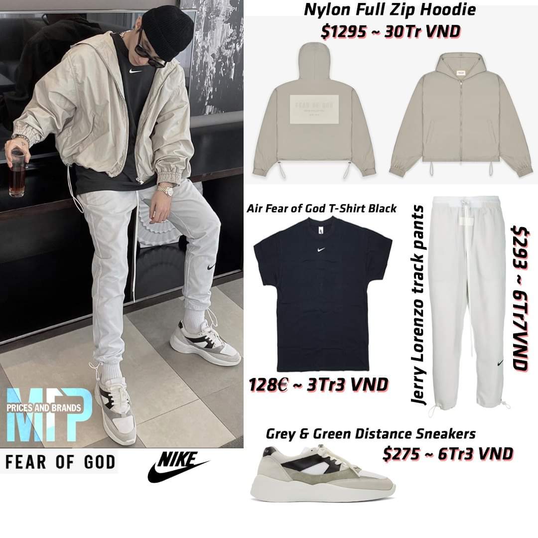 fear of god nylon full zip hoodie