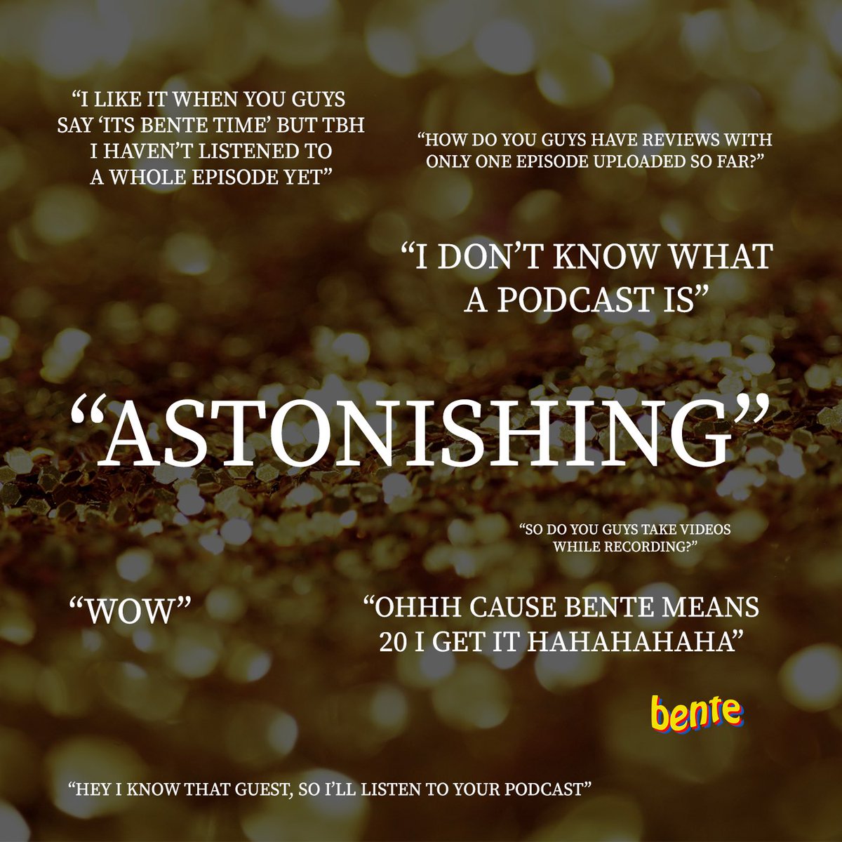 BentePodcast's tweet photo. thank you for all your kind words. we’re excited to release episode 1 on january 7! https://t.co/5WHhfVrxtM