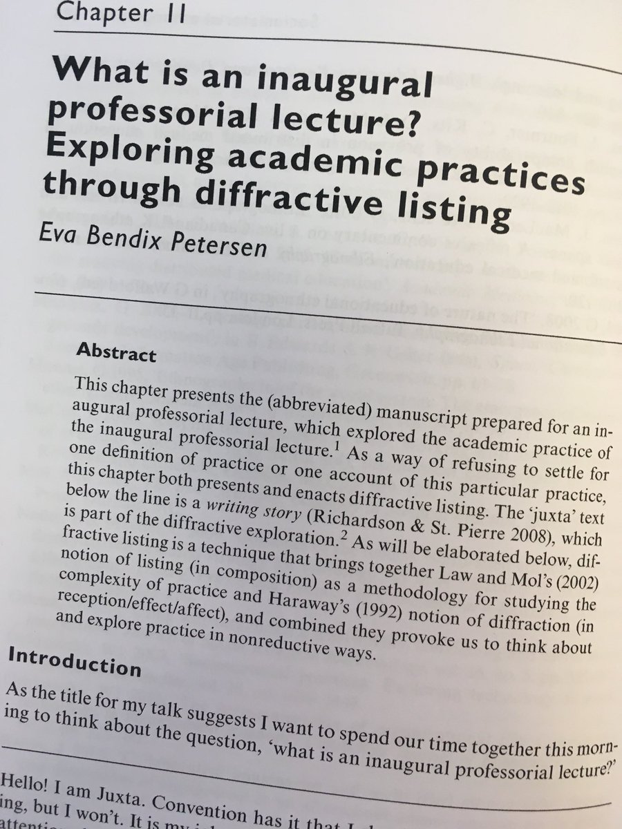 Happy to see this chapter in print in Lynch, Rowlands, Gale and Parker’s new edited volume ‘Practice methodologies in Ed research’. First time for me using footnotes in an abstract - so why not use two?
