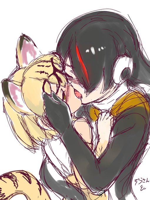 ※微エロ注意
#けものフレンズ 
過去絵
マーゲイとコウテイのキッス❣️ 