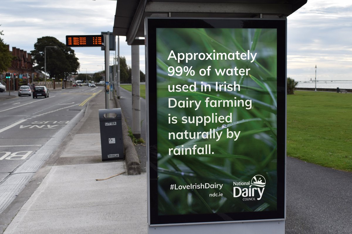 NDC_ie's tweet photo. Launched earlier this week, our latest outdoor campaign informs consumers that ‘Green’ water accounts for approximately 99% of water used in Irish dairy farms.

Ireland has a unique advantage, thanks to the level of rainfall we enjoy! #ClimateConsiderations #LoveIrishDairy https://t.co/4es9YuwNJq