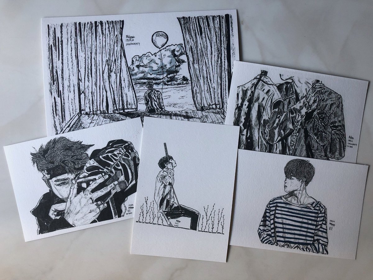 bluesidedgrey's tweet photo. [☕️] headed to @BTS_LYScafe tomorrow from 2-4pm!!! giving out free fansupport; hoseok pc + various design of postcards!!! also selling my prints and taejin fs (limited quantities left) please DM me to reserve!!! 

#macchimatoupdates #BTSLYSCafe https://t.co/swulGactEl
