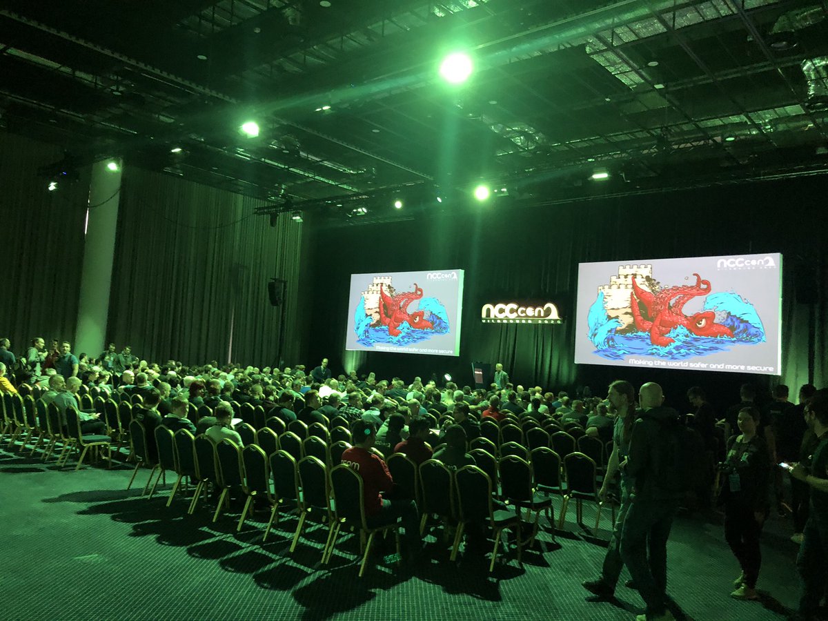#ncccon This 550 person, multi-track, workshop, CTF, cyber conference is invite only. Invites to <a href="/NCCGroupInfosec/">NCC Group Research & Technology</a> employees only 😆👍
